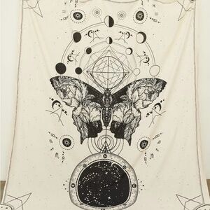 EARTHBOUND Black and Cream Celestial Butterfly Poster